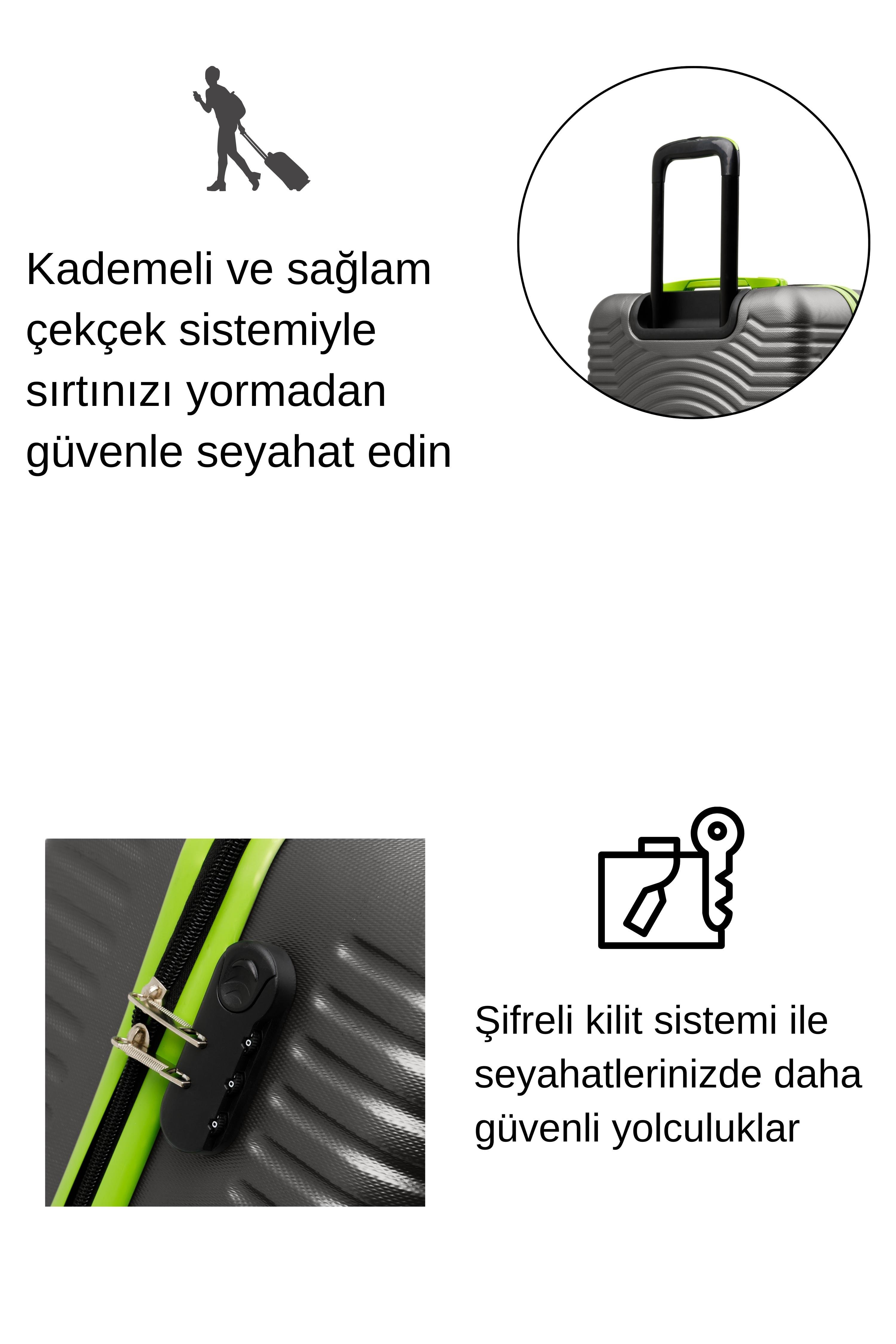 Orta Boy Valiz 4x2 Teker Antrasit 1169