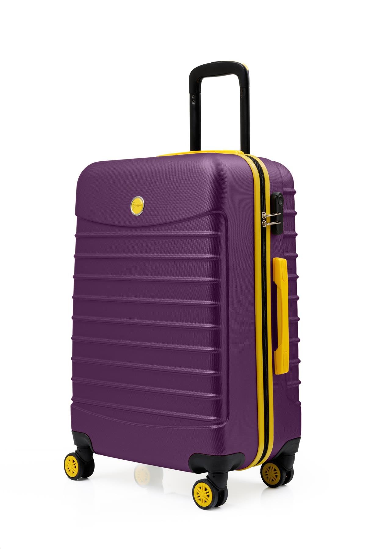 Orta Boy Valiz 4x2 Teker Mor 1168