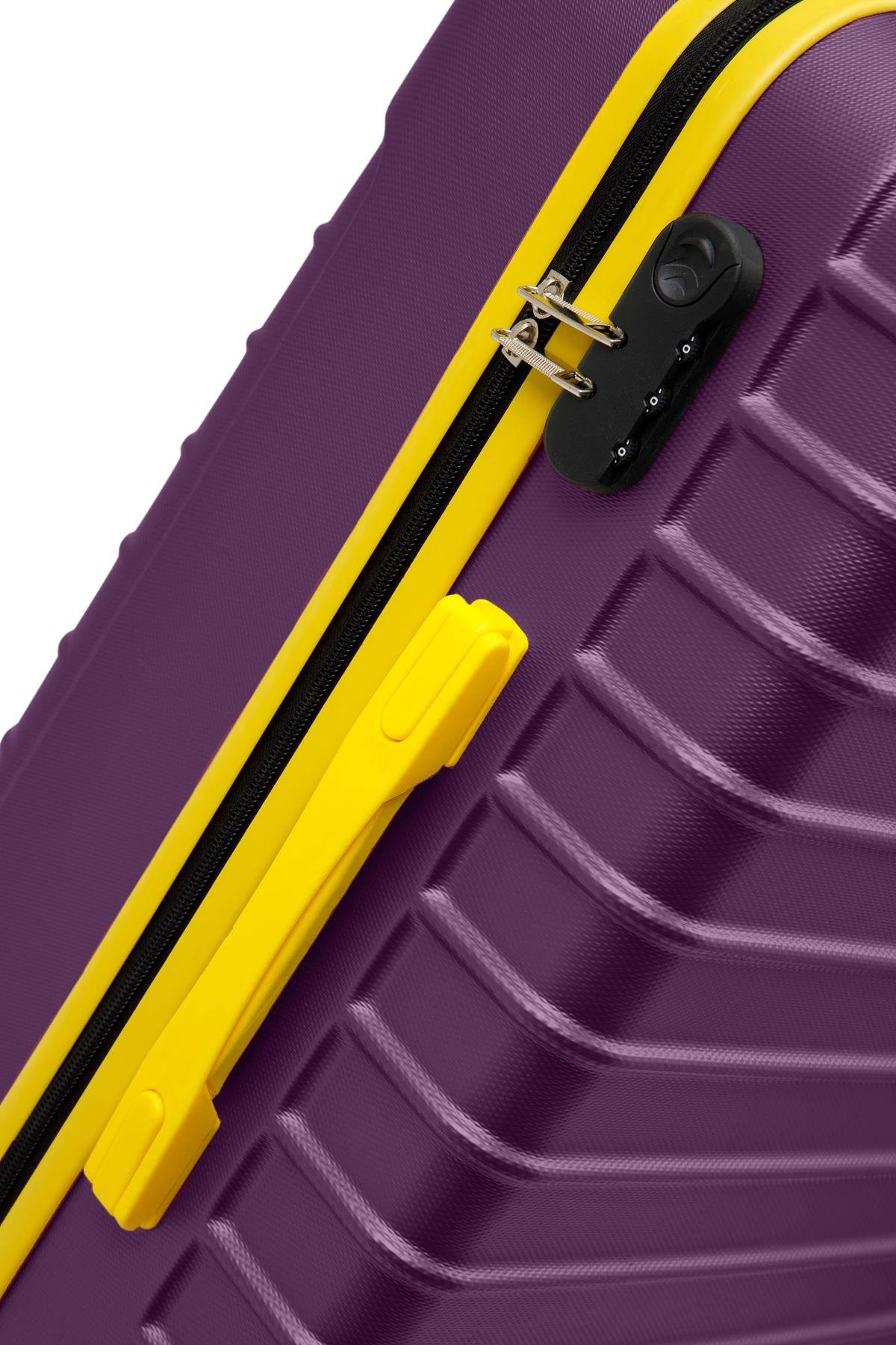 Orta Boy Valiz 4x2 Teker Mor 1168