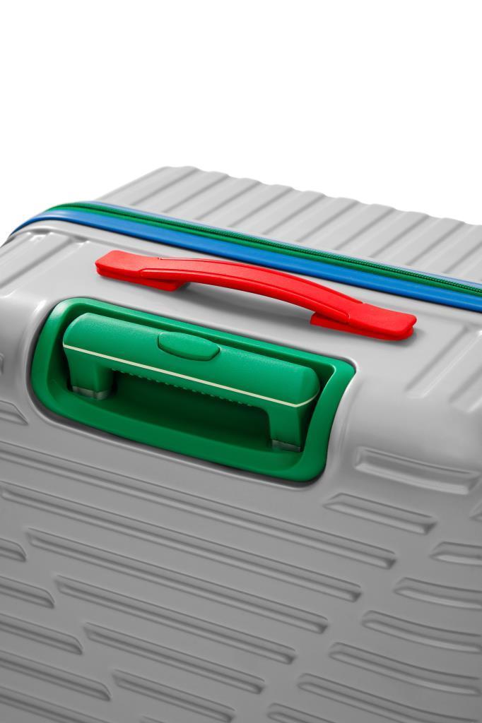 Orta Ve Kabin Boy 2'li Valiz Seti %100 Polikarbon Valiz 4x2 Teker Gri 1088