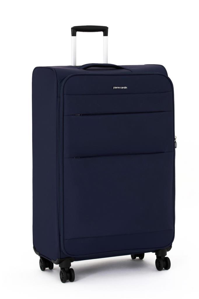 Pierre Cardin 2'li Valiz Seti Büyük Ve Kabin Boy Lüx Kumaş Valiz Lacivert 04pc4200