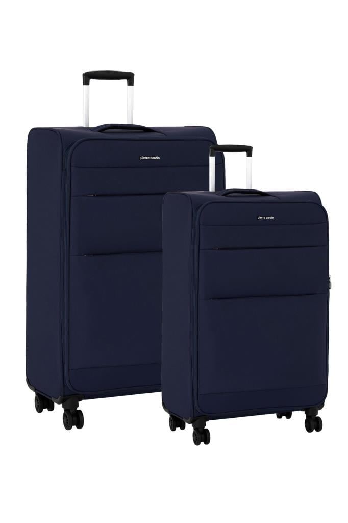 Pierre Cardin 2'li Valiz Seti Büyük Ve Orta Boy Lüx Kumaş Valiz Lacivert 04pc4200