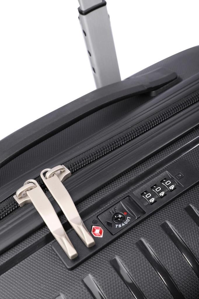 Pierre Cardin Büyük Boy %100 Polipropilen Valiz Siyah 04PC7060