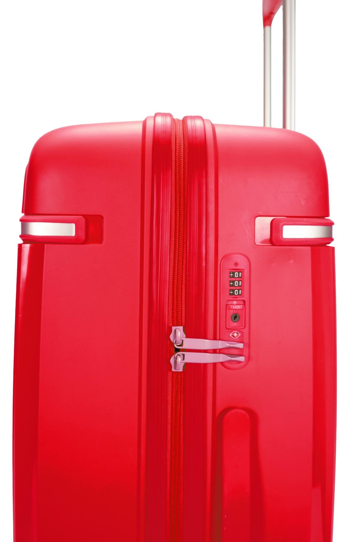 Pierre Cardin Büyük Boy %100 Polipropilen Valiz Kırmızı 04PC7070