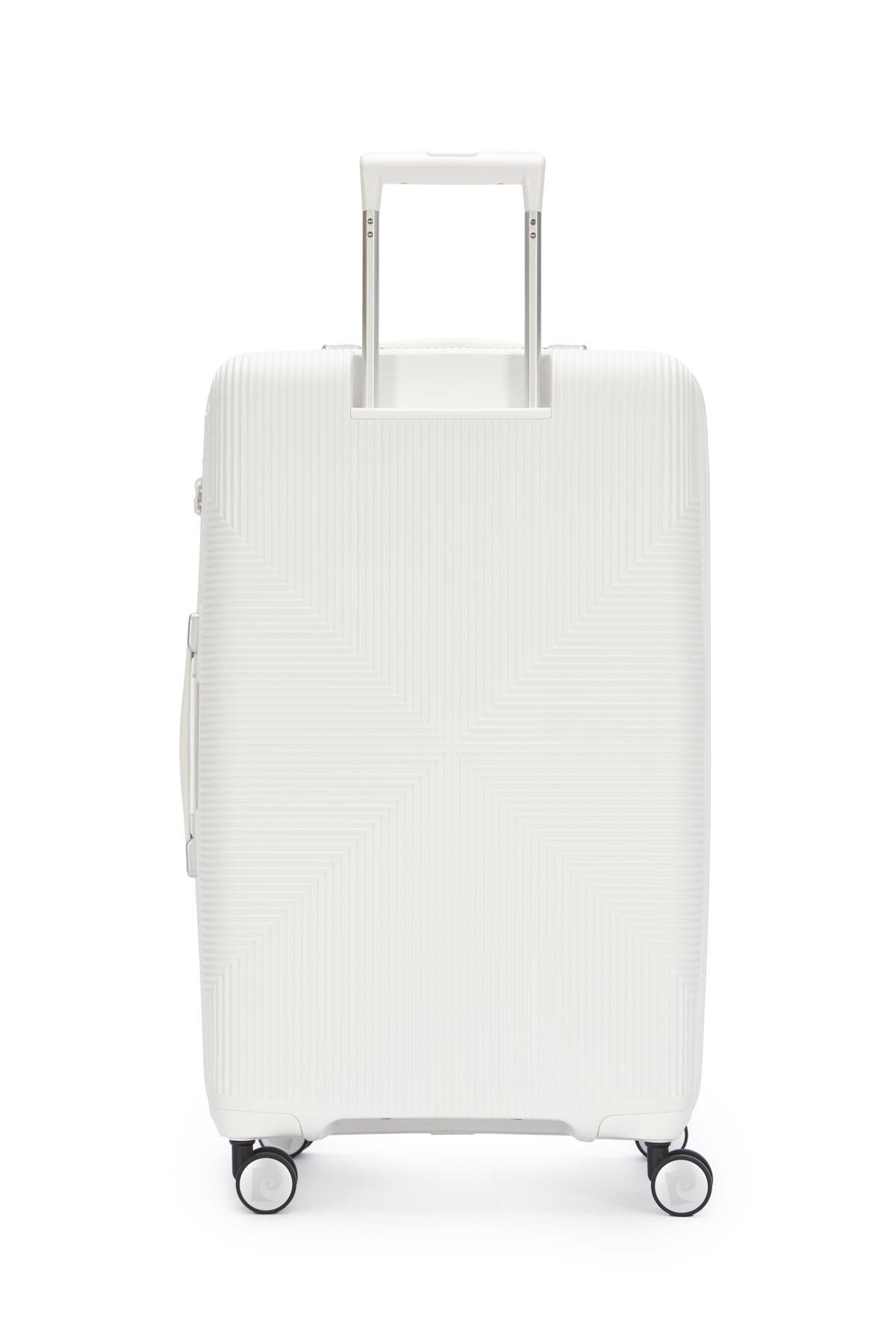 Pierre Cardin Büyük Boy %100 Polipropilen Valiz Beyaz 04PC7080