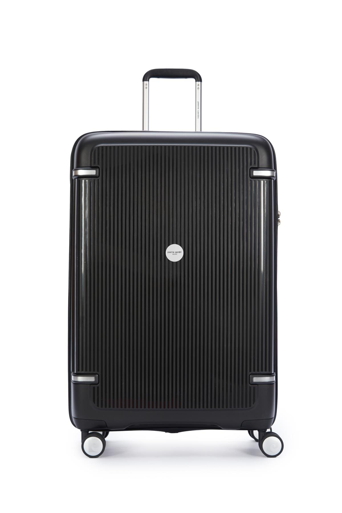 Pierre Cardin Büyük Boy %100 Polipropilen Valiz Siyah 04PC7070