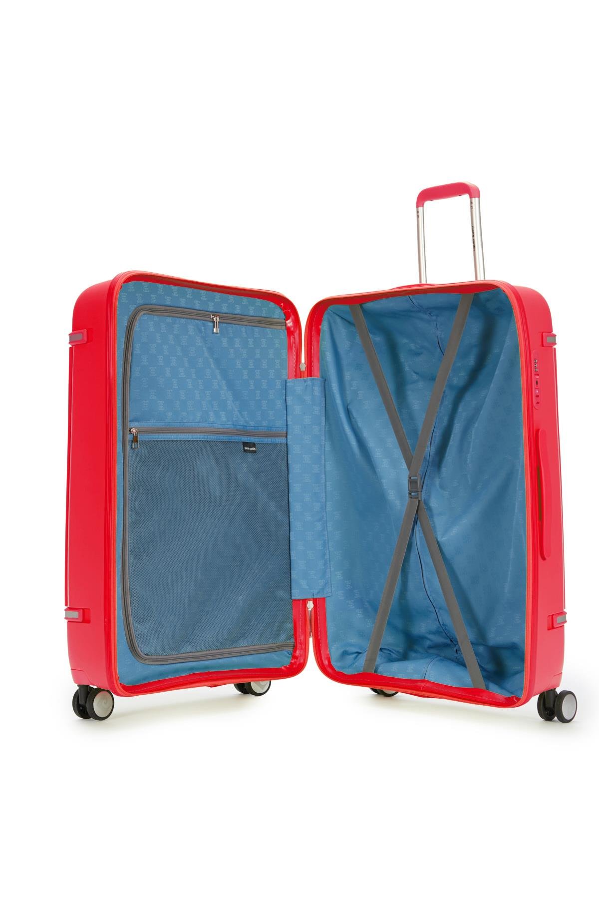 Pierre Cardin Büyük Boy %100 Polipropilen Valiz Kırmızı 04PC7070