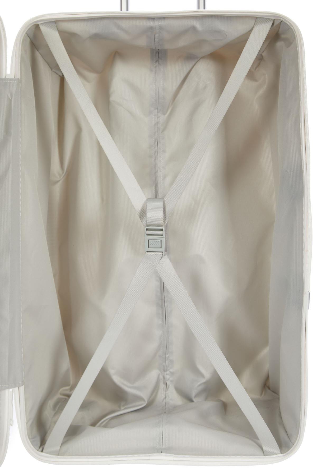 Pierre Cardin Büyük Boy %100 Polipropilen Valiz Beyaz 04PC7080