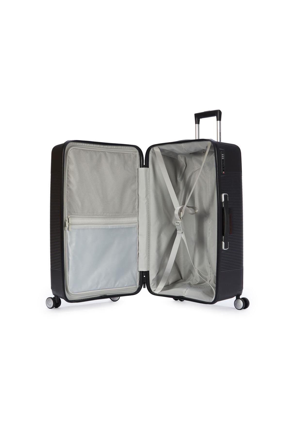 Pierre Cardin Büyük Boy %100 Polipropilen Valiz Siyah 04PC7080