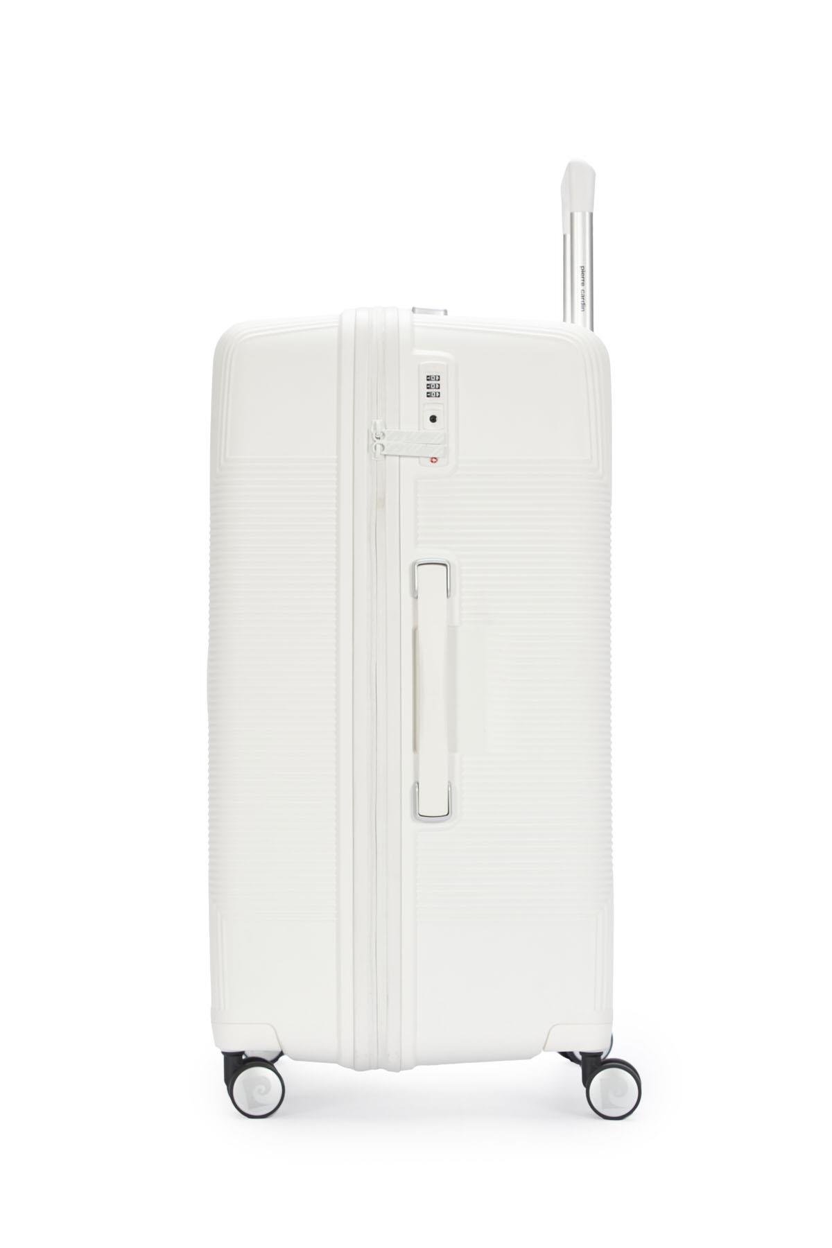 Pierre Cardin Büyük Ve Orta Boy 2'li Set %100 Polipropilen Valiz Beyaz 04PC7080