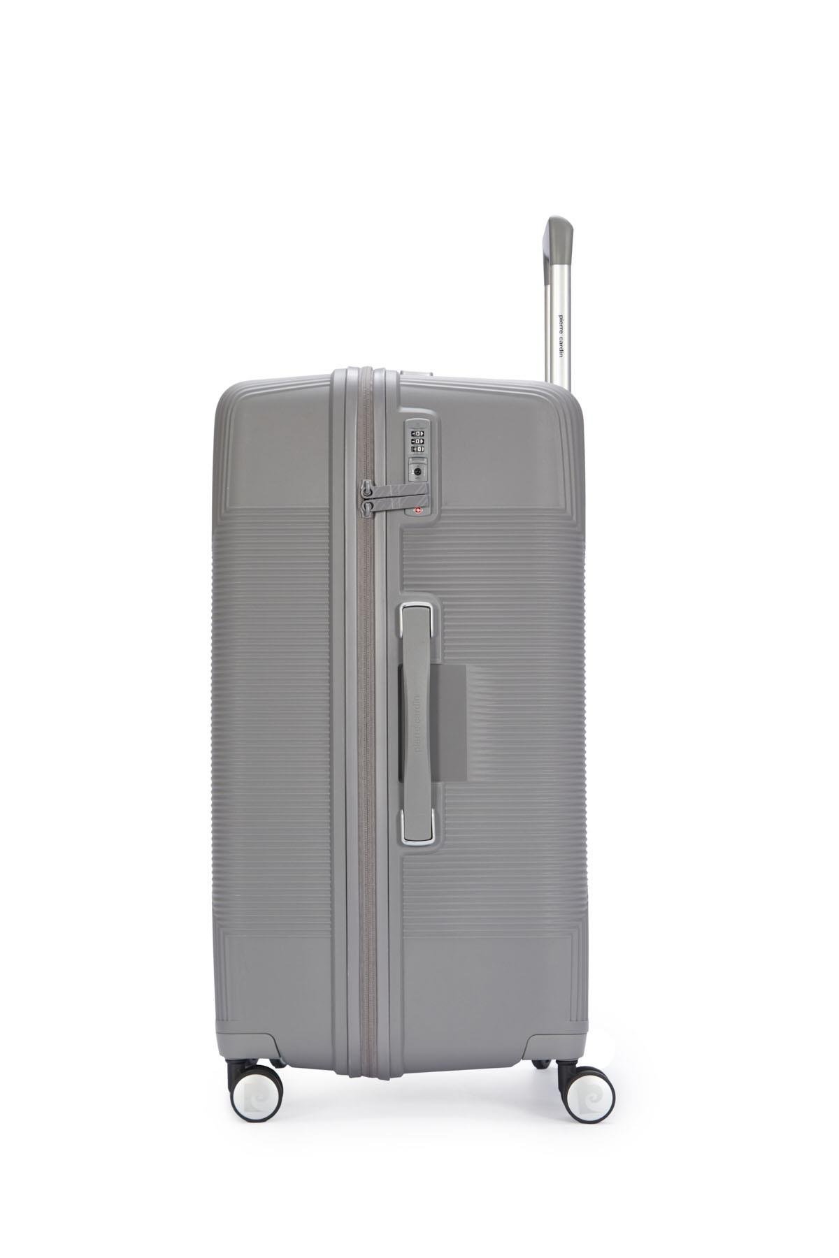 Pierre Cardin Büyük Ve Orta Boy 2'li Set %100 Polipropilen Valiz Gri 04PC7080