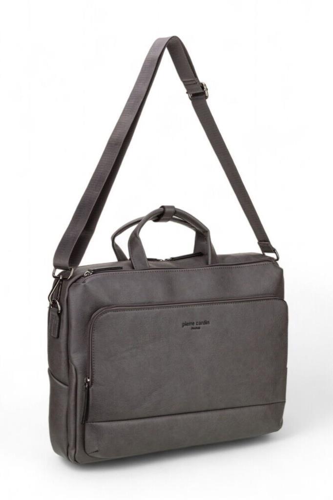 Pierre Cardin Erkek Laptop Evrak Çantası Gri 01pc00109