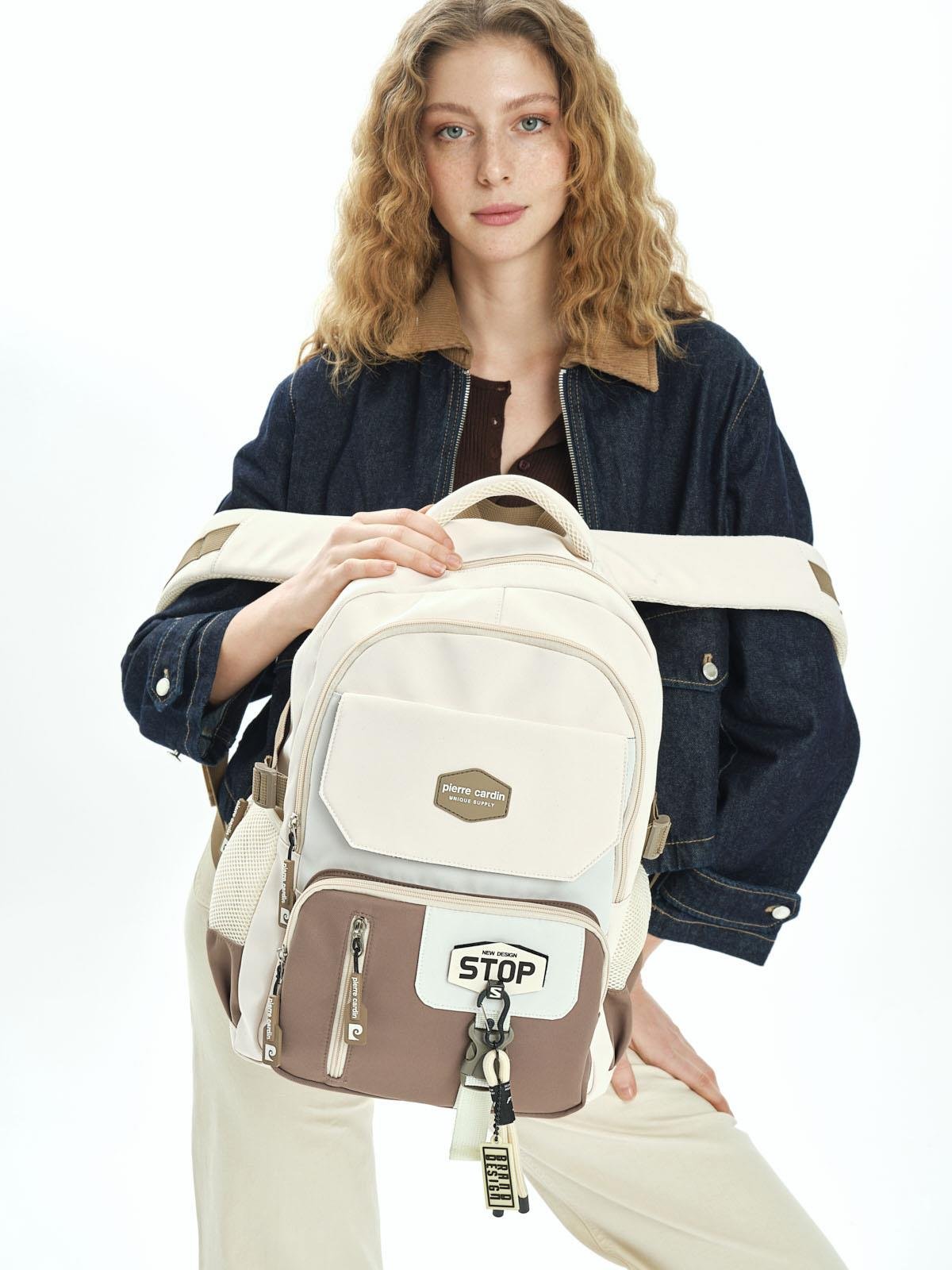 Pierre Cardin Okul Sırt Çantası Bej 07Pc1916-Bj