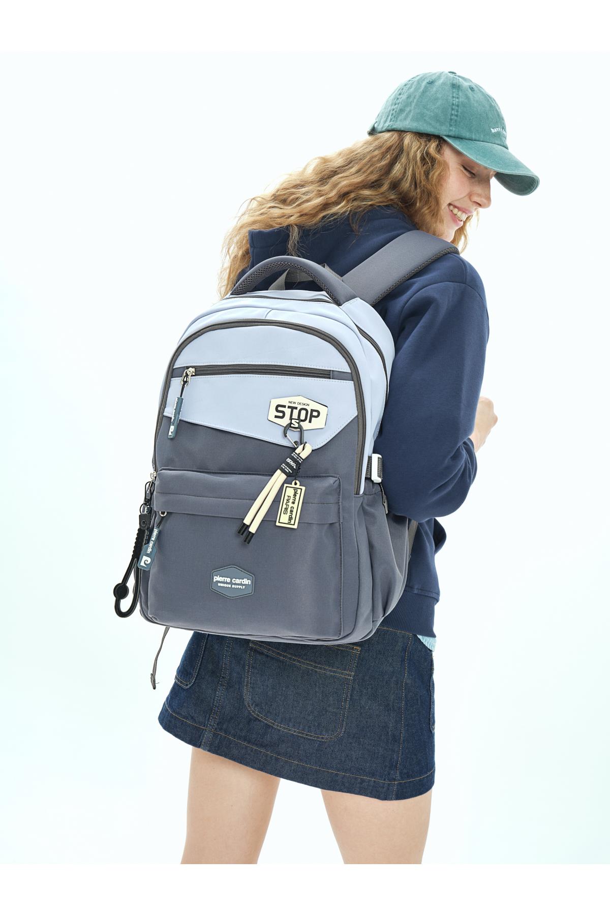 Pierre Cardin Okul Sırt Çantası Mavi 07Pc18823-M