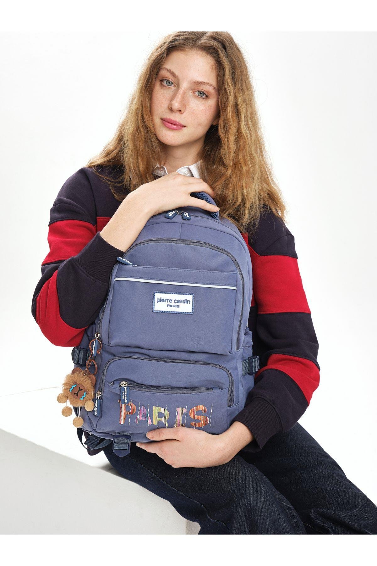 Pierre Cardin Okul Sırt Çantası Mavi 07Pct344-M