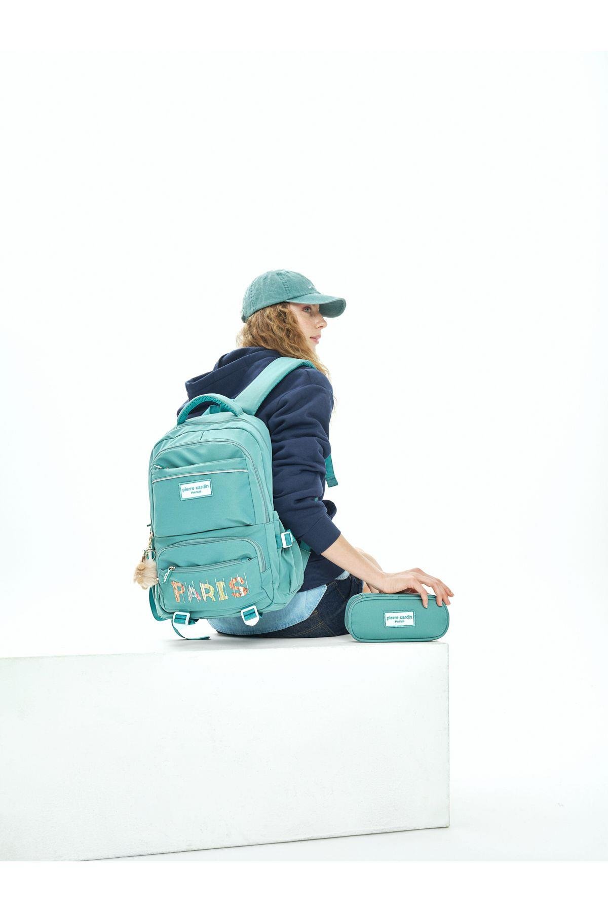 Pierre Cardin Okul Sırt Çantası Yeşil 07Pct344-Ysl