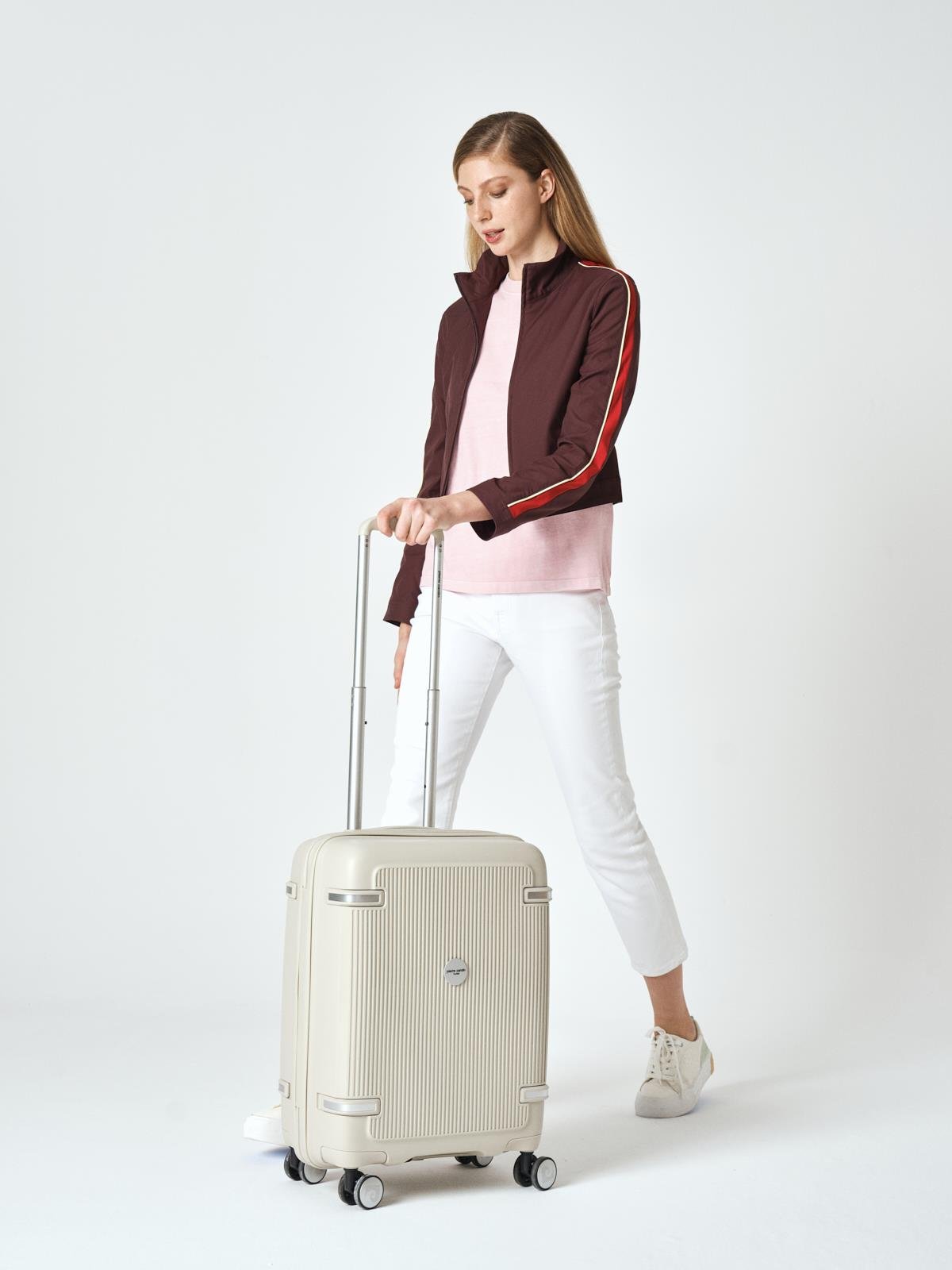 Pierre Cardin Orta Boy %100 Polipropilen Valiz Gri 04PC7070