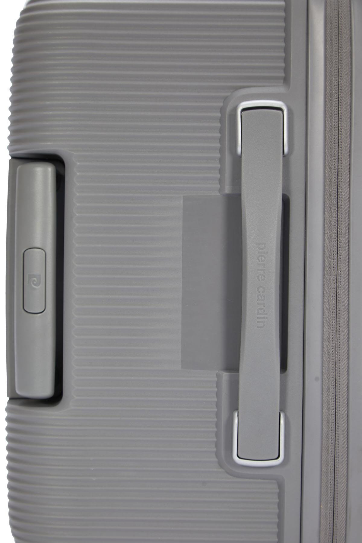 Pierre Cardin Orta Ve Kabin Boy 2'li Set %100 Polipropilen Valiz Gri 04PC7080