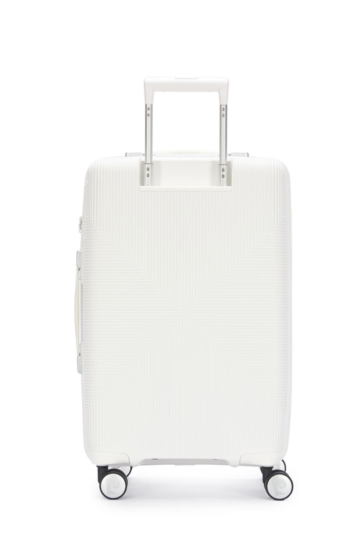 Pierre Cardin Orta Ve Kabin Boy 2'li Set %100 Polipropilen Valiz Beyaz 04PC7080