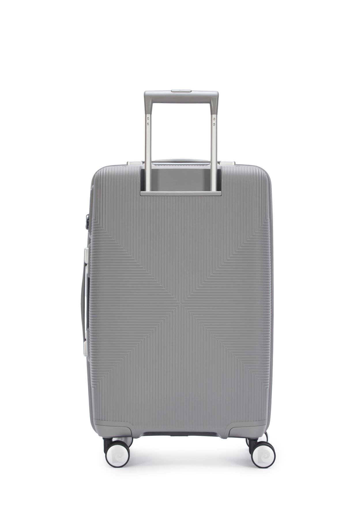 Pierre Cardin Orta Ve Kabin Boy 2'li Set %100 Polipropilen Valiz Gri 04PC7080