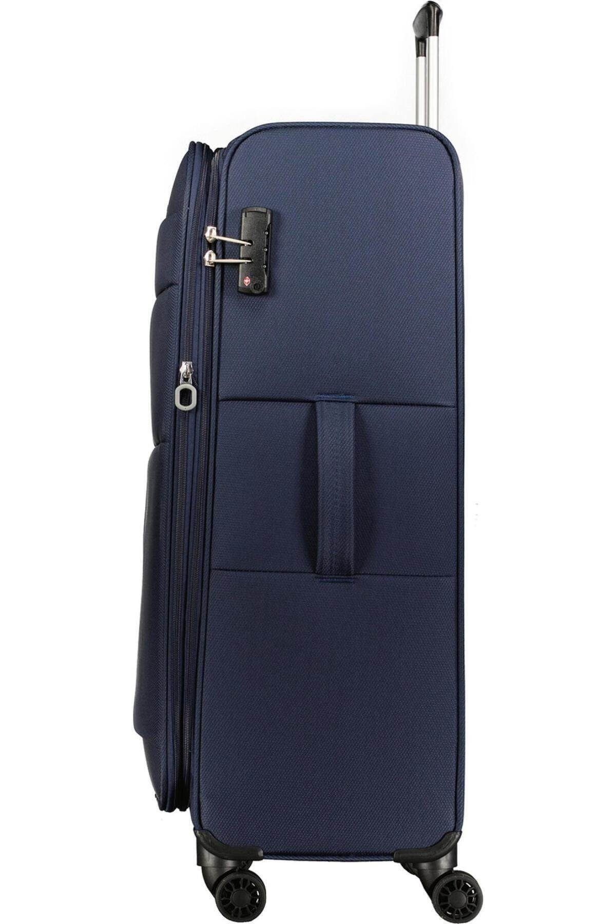 Pierre Cardin Ultra Light Hafif Lüx Kumaş Büyük Boy Valiz Lacivert 04PC4200