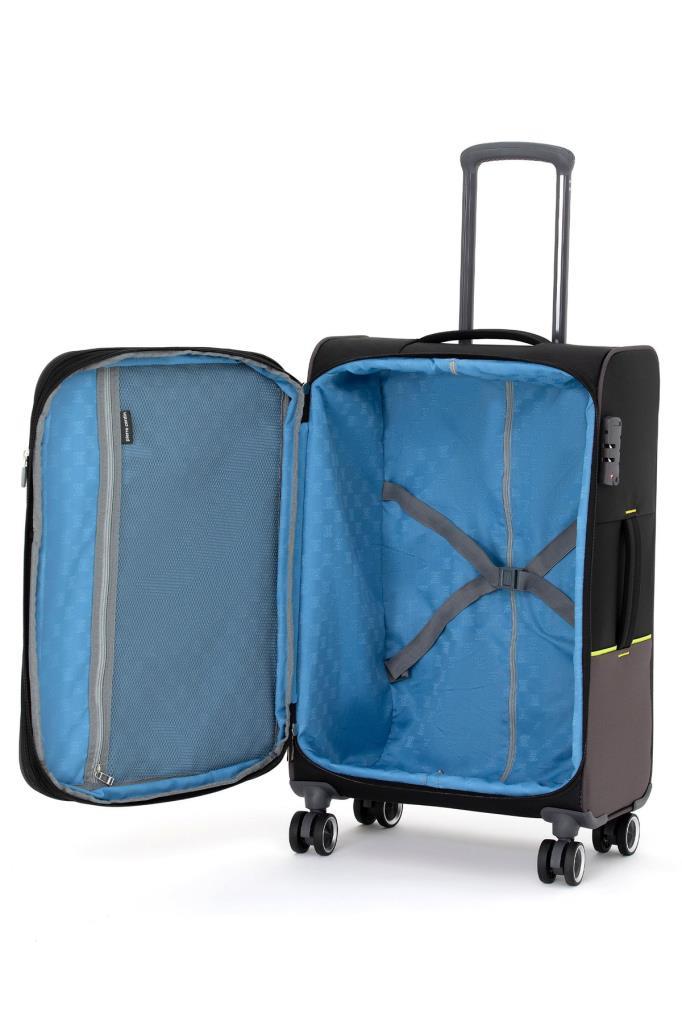 Pierre Cardin Ultra Light Hafif Lüx Kumaş Orta Boy Valiz Siyah 04PC8200