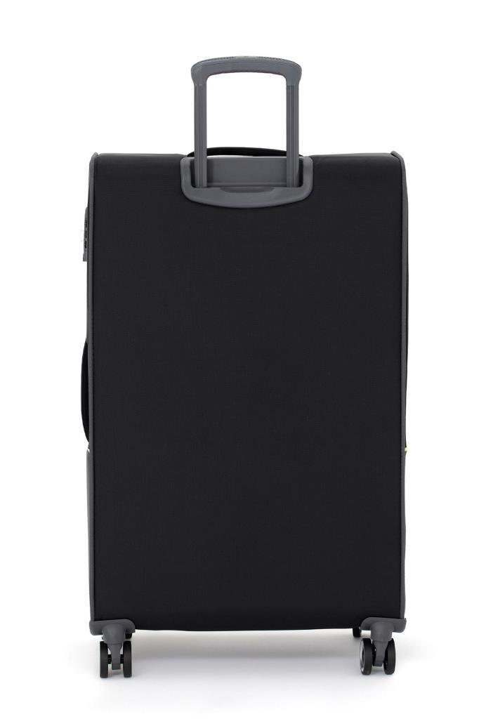 Pierre Cardin Ultra Light Hafif Lüx Kumaş 2'li Valiz Seti Orta Boy - Kabin Boy Siyah PC8200