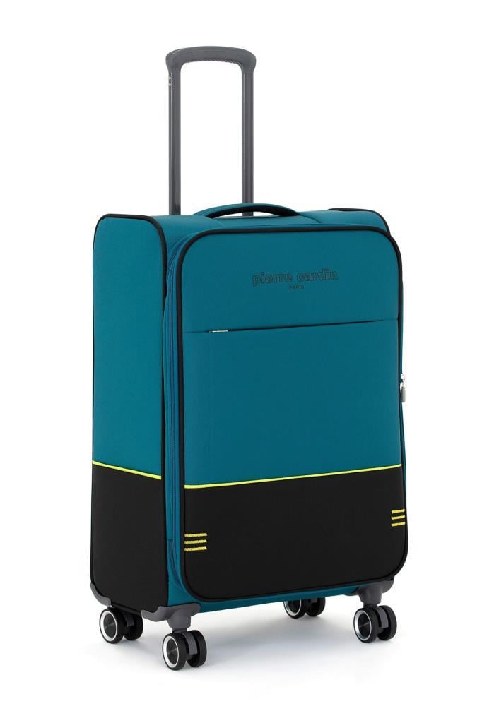 Pierre Cardin Ultra Light Hafif Lüx Kumaş Orta Boy Valiz Petrol 04PC8200