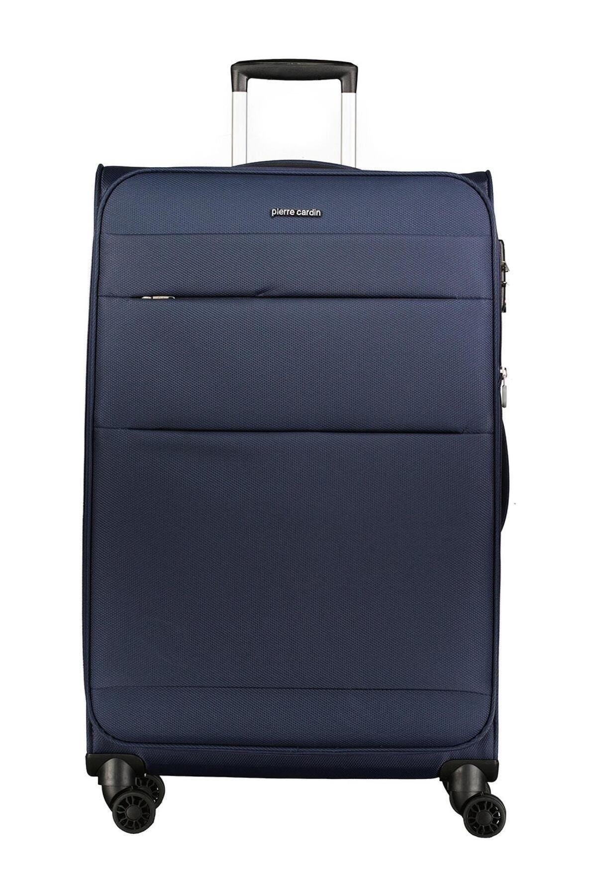 Pierre Cardin Ultra Light Hafif Lüx Kumaş Büyük Boy Valiz Lacivert 04PC4200