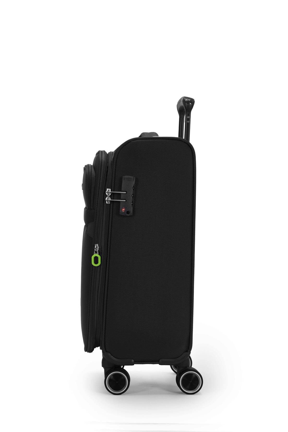 Pierre Cardin Ultra Light Hafif Lüx Kumaş Kabin Boy Valiz Siyah 04PC6000