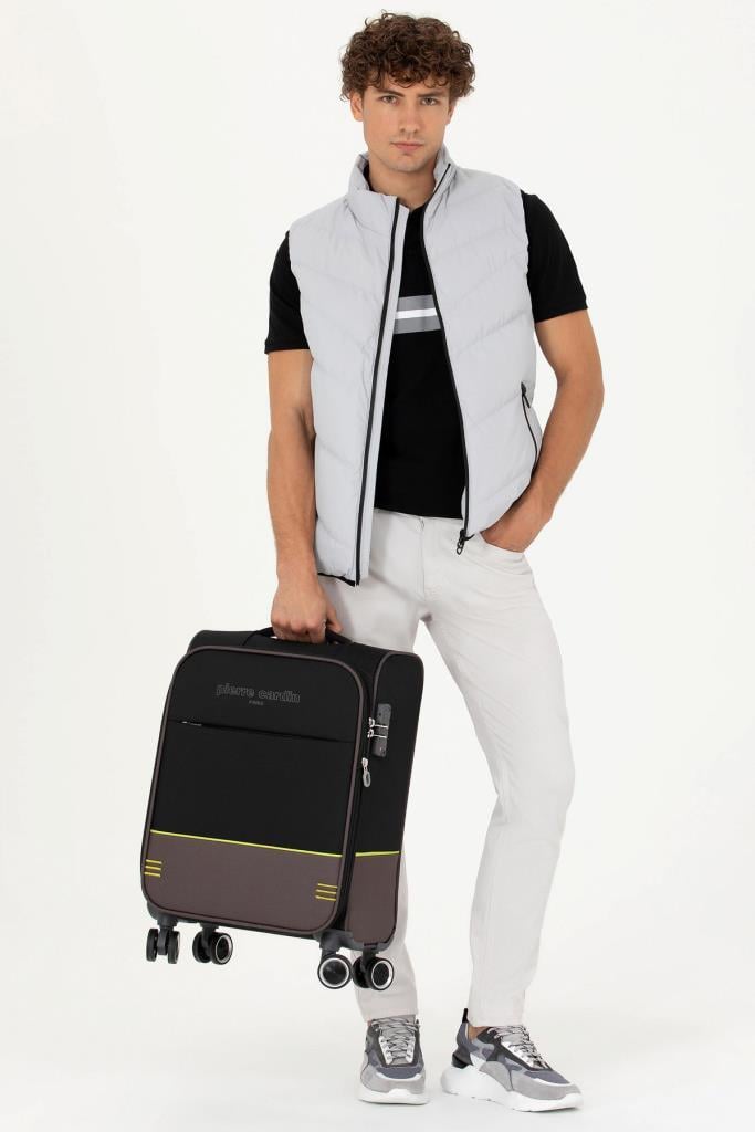 Pierre Cardin Ultra Light Hafif Lüx Kumaş Kabin Boy Valiz Siyah 04PC8200