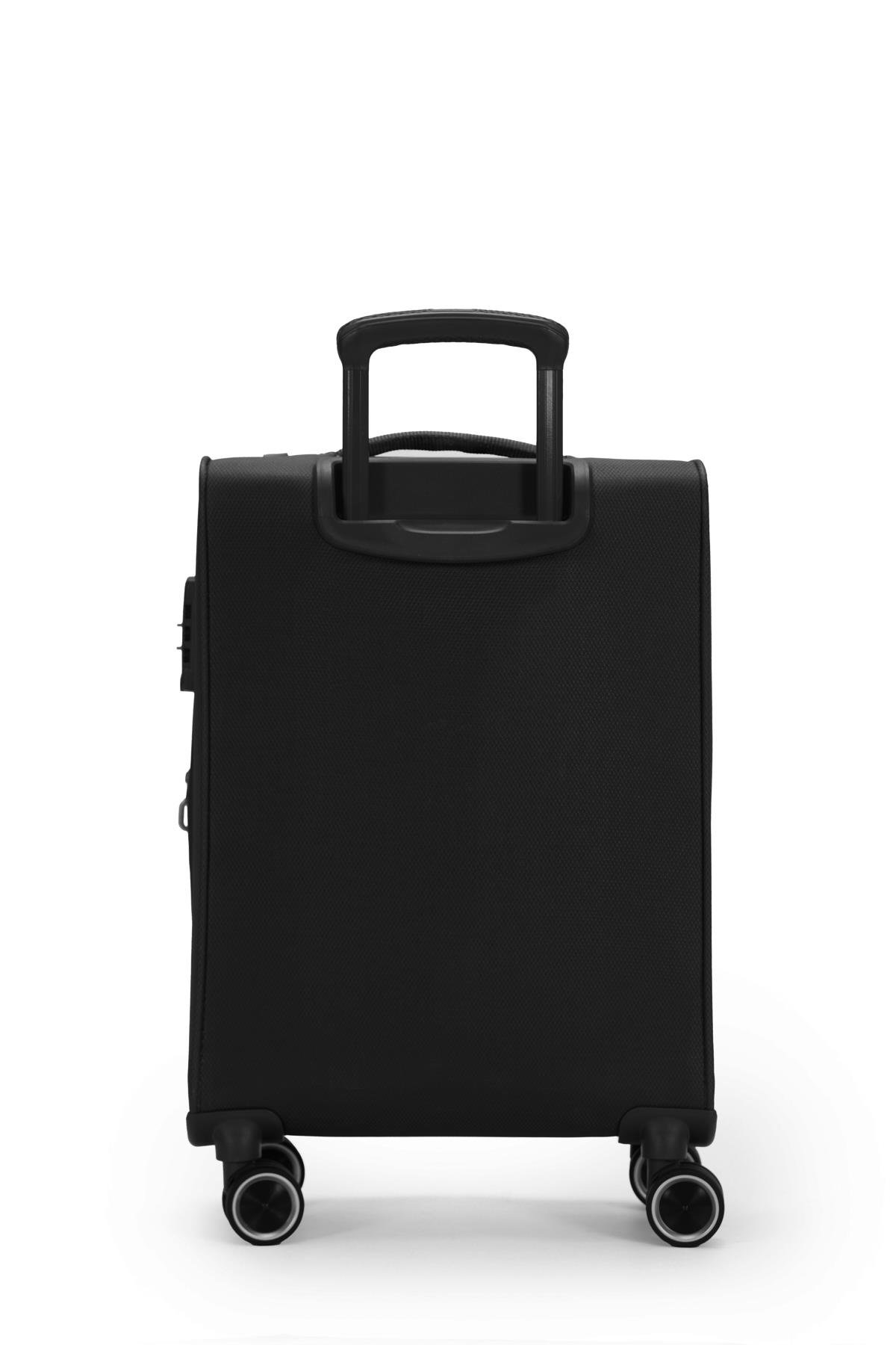 Pierre Cardin Ultra Light Hafif Lüx Kumaş Kabin Boy Valiz Siyah 04PC6000