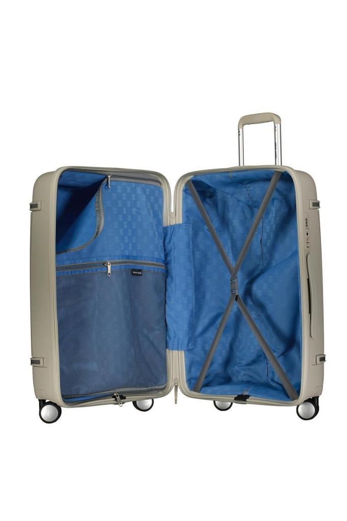 Polipropilen Valiz 2'li Valiz Seti Orta Boy - Kabin Boy Gri 04pc7070