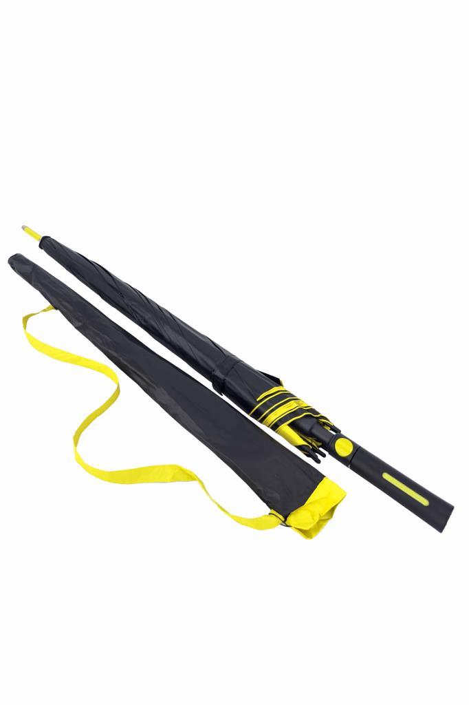 Protokol Baston 8 Telli  Şemsiye Siyah-Sarı 9002