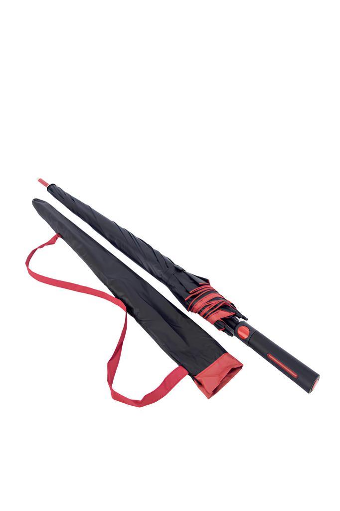 Protokol Baston 8 Telli  Şemsiye Siyah-Kırmızı 9002
