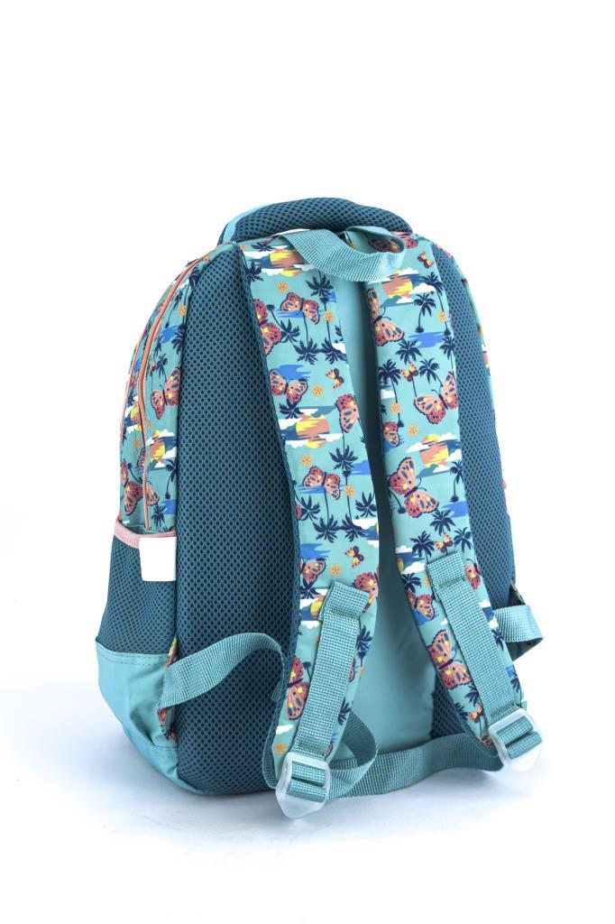 Relxion İlkokul Çantası Beslenmeli Kelebekli Yeşil 1350