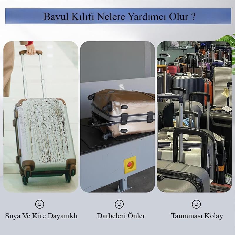 Şeffaf  Valiz Kılıfı Büyük Boy