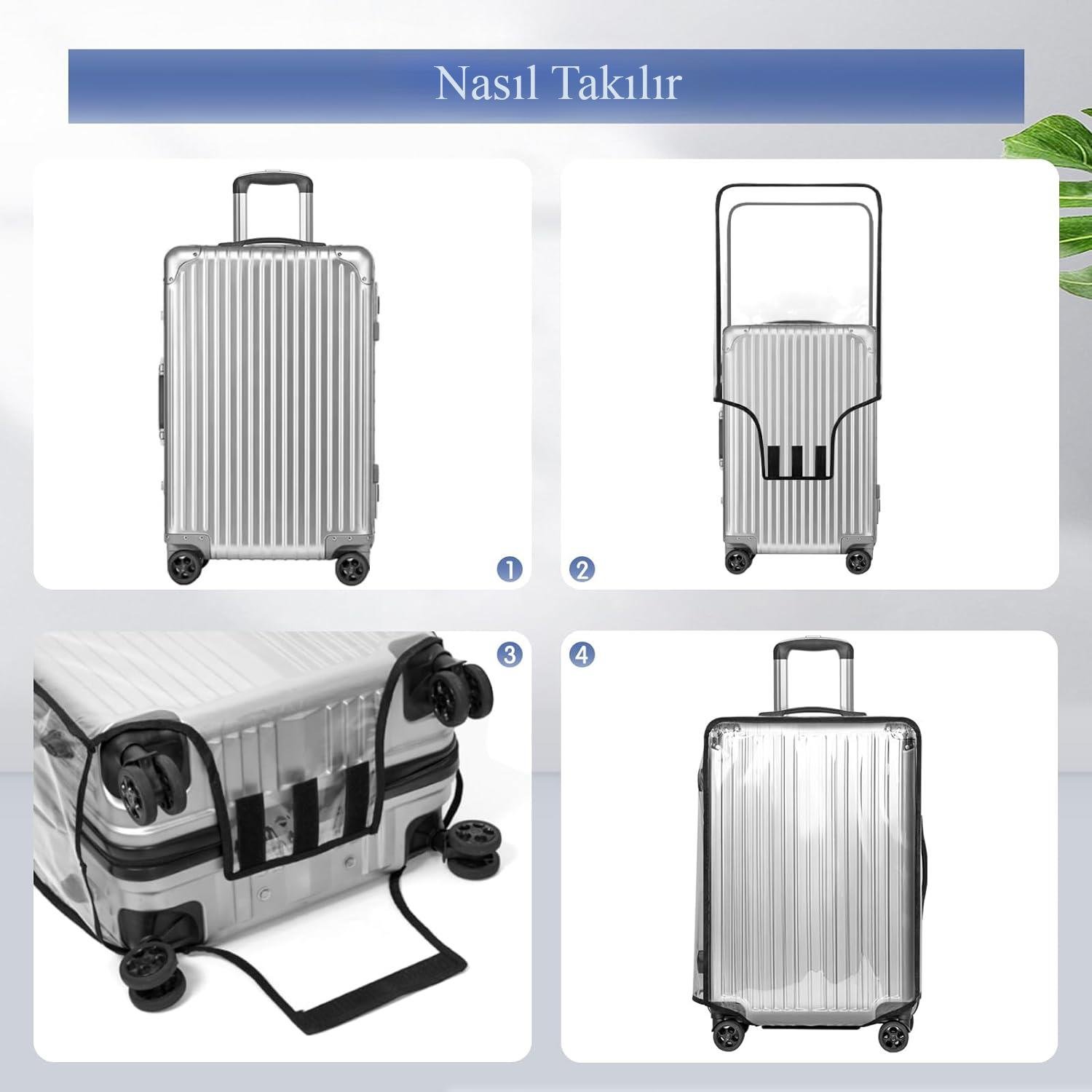 Şeffaf  Valiz Kılıfı Büyük Boy