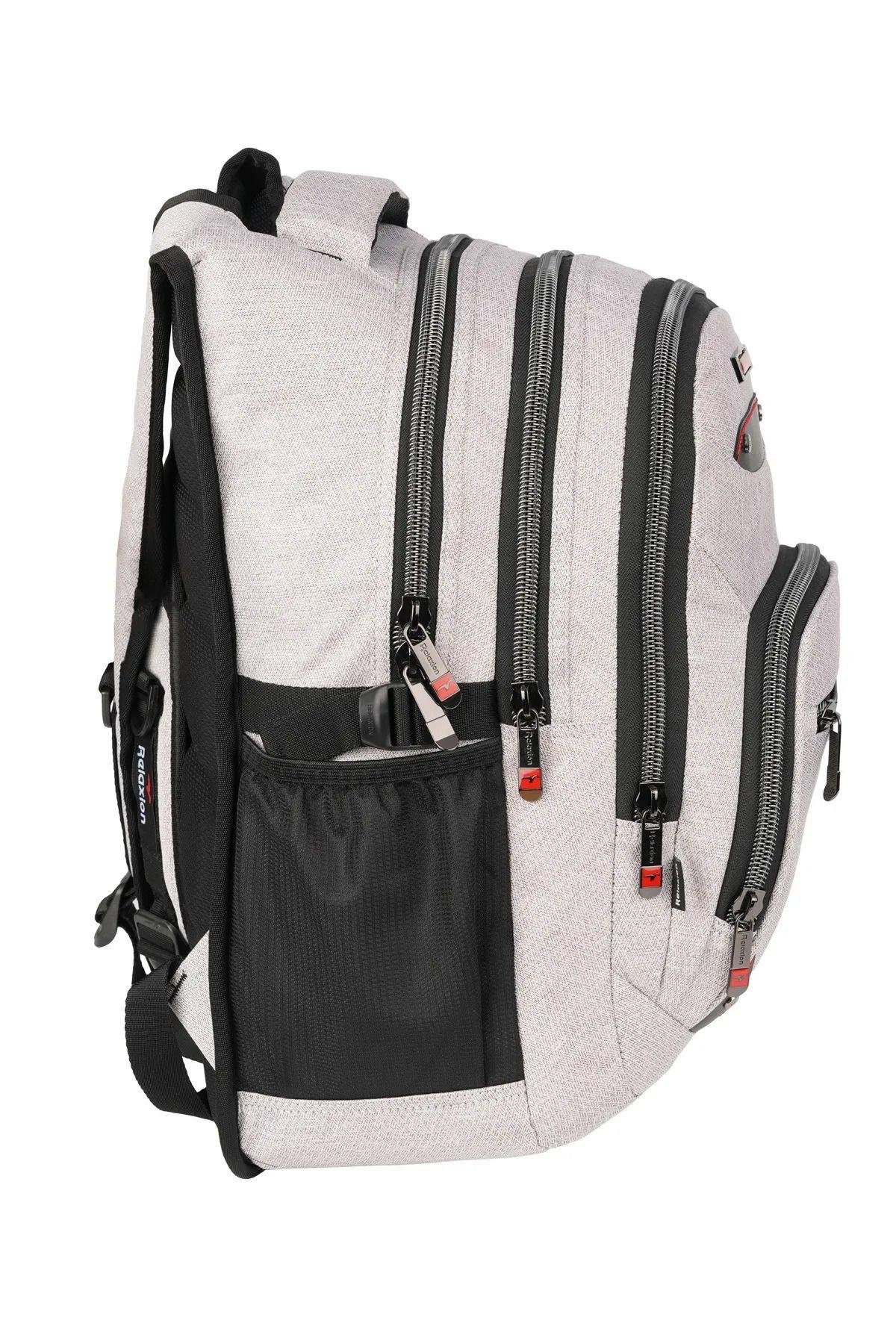 Taş Renk 4 Bölmeli Su Geçirmez Kumaş Tablet Bölmeli Ortaokul Lise Okul Sırt Çantası