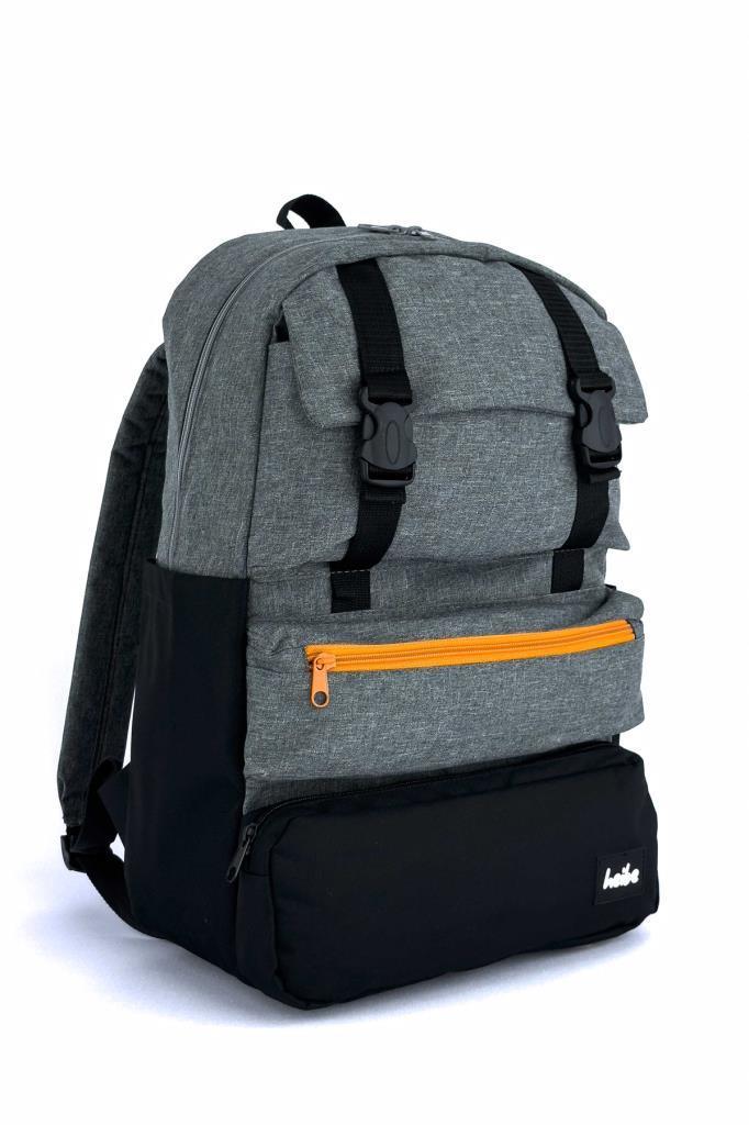 Trend Okul Sırt Çantası (Laptop Bölmeli) Antrasit- Siyah 1154