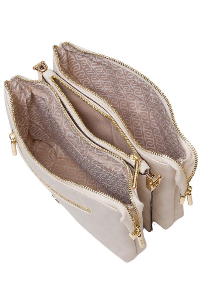 U.S. Polo Assn. Çapraz Askılı Kadın Çanta Ekru Us25164