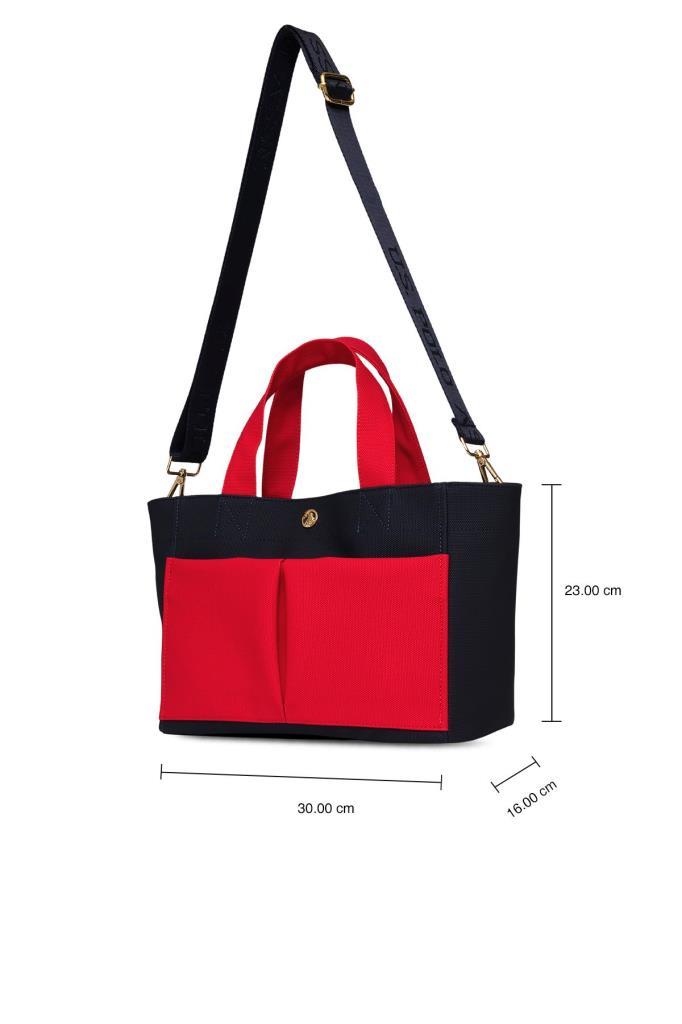 U.S. Polo Assn. Çapraz Askılı Kadın Çanta Lacivert-Beyaz-Kırmızı Us25260