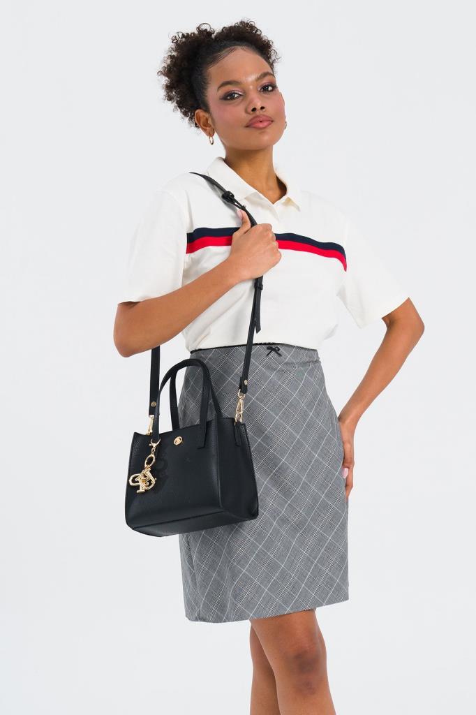 U.S. Polo Assn. Çapraz Askılı Kadın Çanta Siyah Us25187