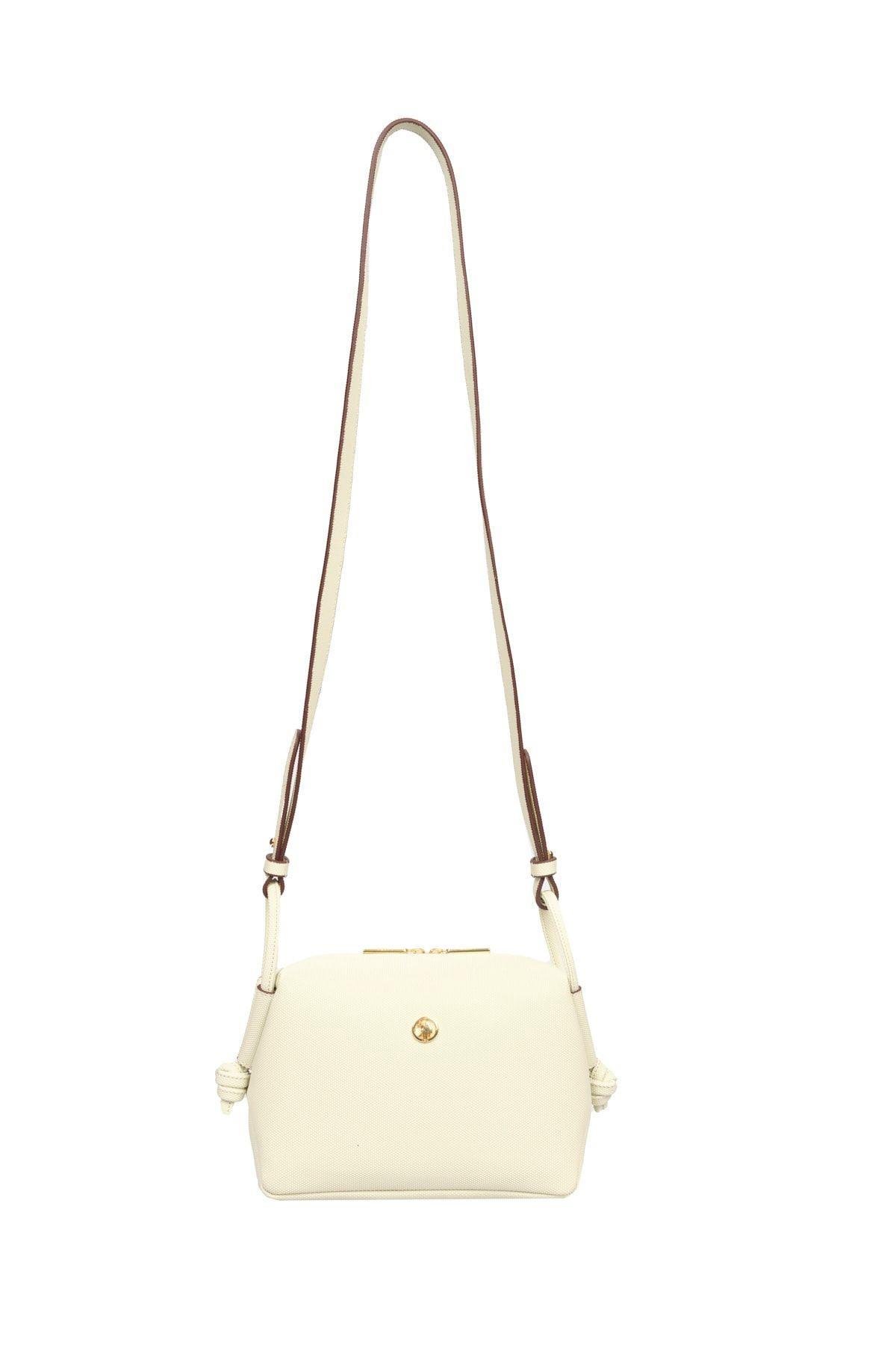 U.S. Polo Assn. Çapraz Askılı Kadın Çanta Beyaz Us23258