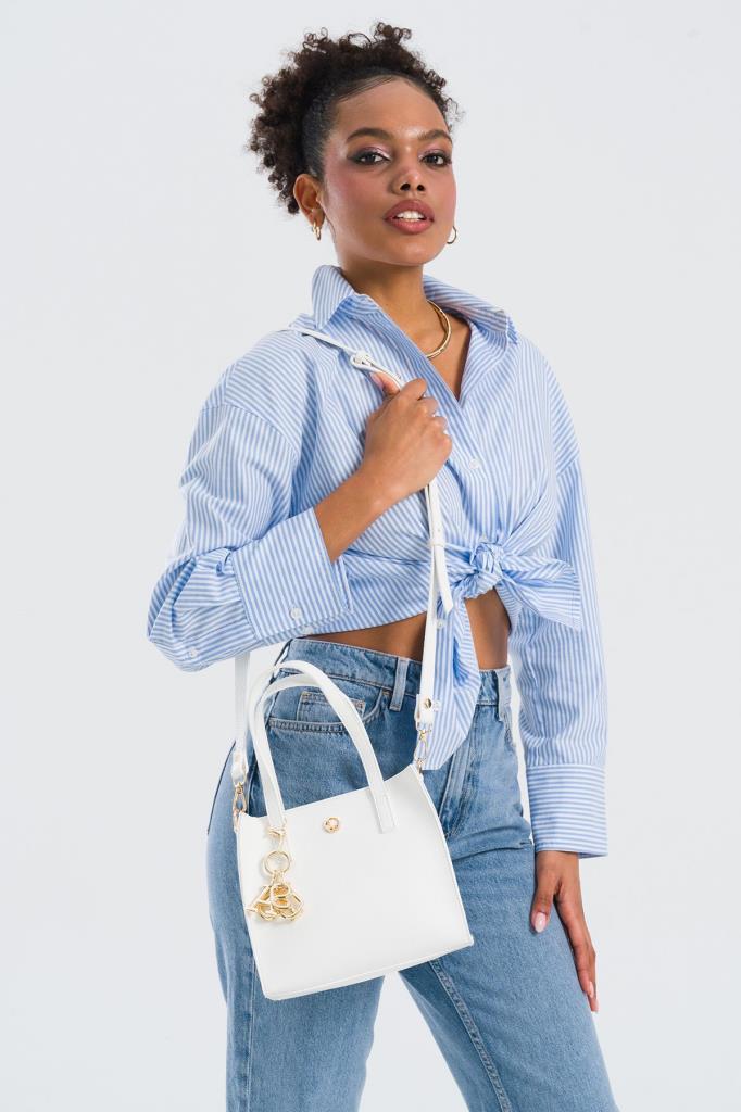 U.S. Polo Assn. Çapraz Askılı Kadın Çanta Beyaz Us25187