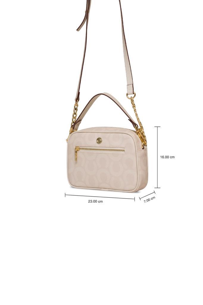 U.S. Polo Assn. Çapraz Askılı Kadın Çanta Ekru Us25174