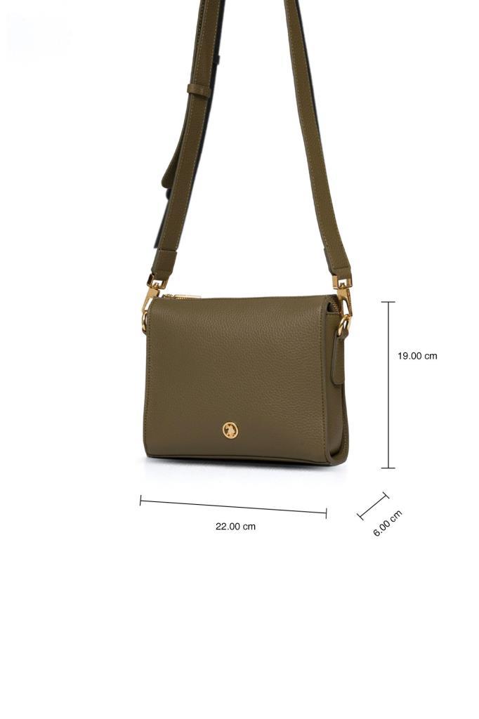 U.S. Polo Assn. Çapraz Askılı Kadın Çanta Haki Us25204