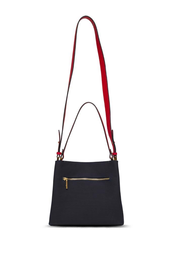 U.S. Polo Assn. Çapraz Askılı Kadın Çanta Lacivert-Beyaz-Kırmızı Us25238