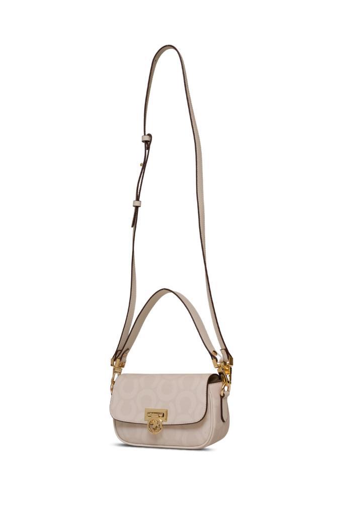 U.S. Polo Assn. Çapraz Askılı Kadın Çanta Ekru Us25155