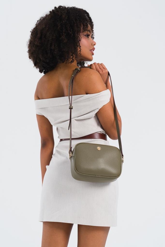 U.S. Polo Assn. Çapraz Askılı Kadın Çanta Haki Us25195